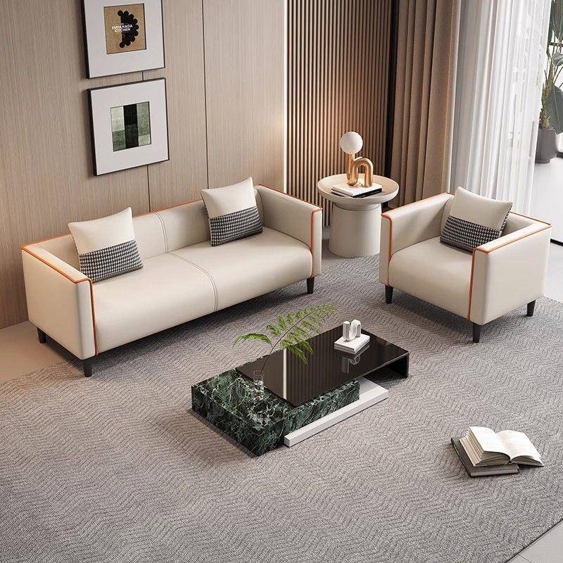 简约休现代办公室沙洽谈商酒务会客息发区店DZ100950服装店小公寓