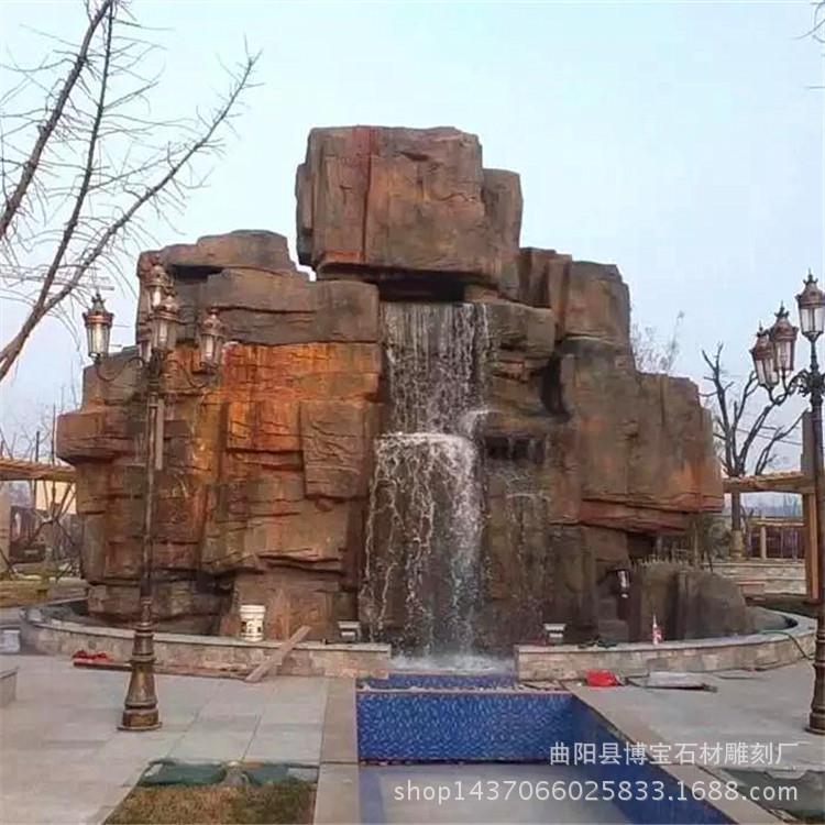 上水石水假山千层石流景观别墅养鱼池头67503间垒砌中石组合雕塑