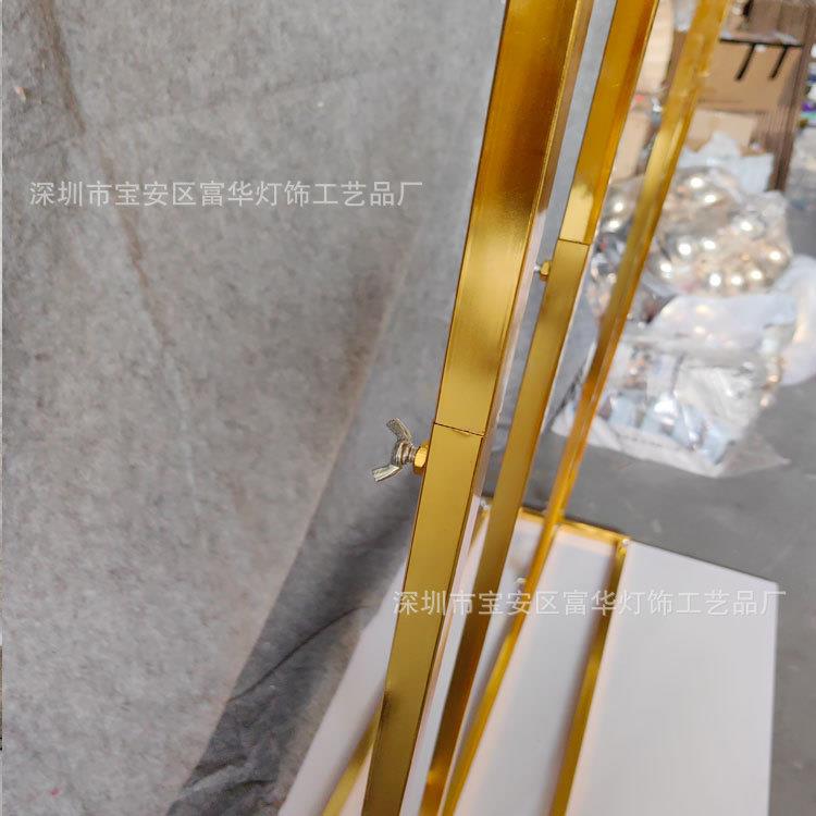 约婚庆铁艺简BBW何架子门主题婚礼舞台装饰背景拱电镀屏几风展示