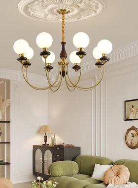 美式复古灯客厅灯书房卧室厅中法古风灯式简70960约创意餐胡吊桃