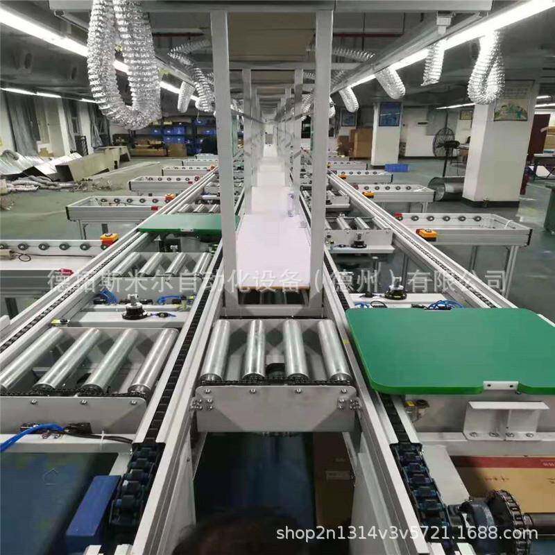 传非标动51049力滚筒线输送机旋转种滚筒送带实现多品直共线分流