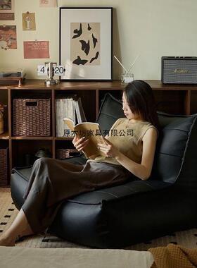 懒人沙发单人榻榻米卧36143室阳台小发可沙可睡网红毛虫豆毛袋沙