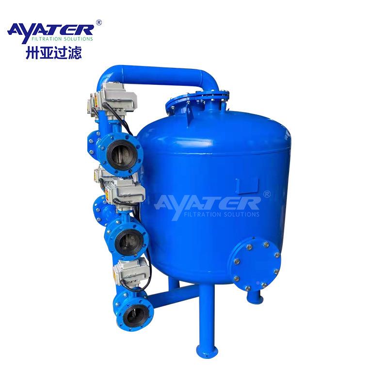 卅AKG亚全自动大石型工业井水污水质英锰砂过滤器多介砂活性炭砂