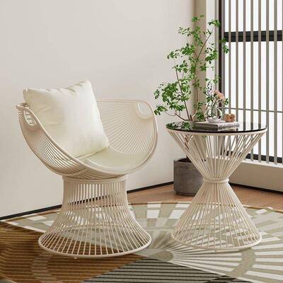 阳台休闲轻桌奢沙发椅家用几茶椅三件套网65814红简约一桌庭院奶