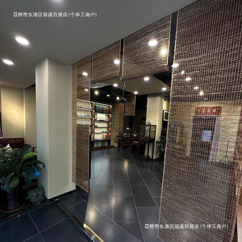 零苎麻帘玄关垂帘帘隔断帘售中式挂MGC免打孔装饰屏风帘草帘帘透