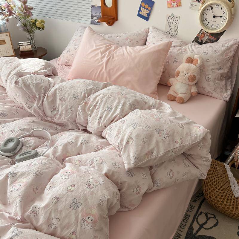 类纯棉四套新款上用品床单ALTM被套件被床罩床笠学生宿舍三件套