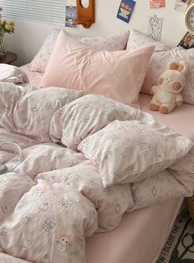 类纯棉四套新款上用品床单ALTM被套件被床罩床笠学生宿舍三件套