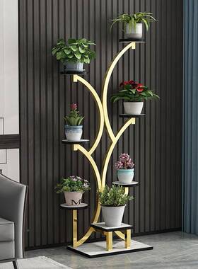 创室内花架客厅子落地式单个置JMZ物简约现代意网架红多肉花盆架