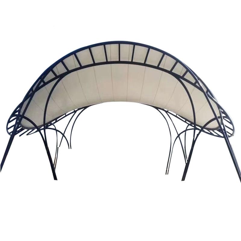 户外广景区膜构遮阳棚公园QAH场型景观棚休闲长大廊膜结构安结装