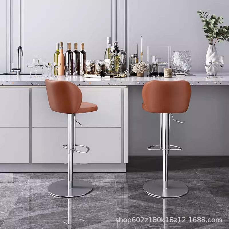酒欧式吧台椅椅升降现代简约轻奢家用7110吧靠背台高脚凳椅子711