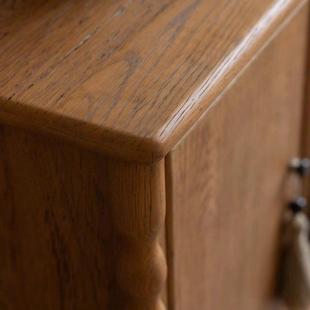 法6185式 复古实木餐边柜中风古客厅靠储物柜几家用置物墙柜餐厅边