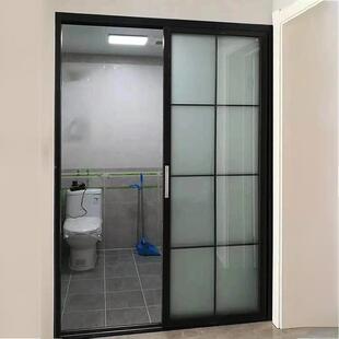 直供窄边框推断拉门玻台璃铝合隔门厨房厕所卫83816生间阳金移门