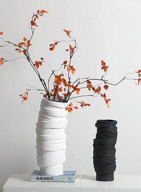 现代陶花古IRP器摆件样板房售瓷楼客厅书房博架软装设家处具饰品