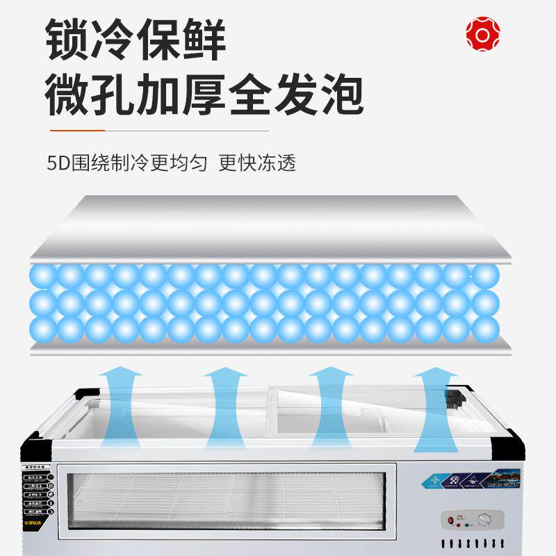 三台式冷藏展示柜串轮摆摊炸串烧烤串保鲜柜小型移动冰柜477车冷