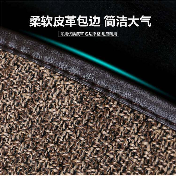 新354品亚麻免单无靠简背汽车坐垫捆片绑方垫气质座垫洁三件套