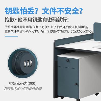 MEKIA职拼色办公桌简椅组合四六代人工位约现职电脑桌带屏风办公