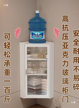 QVS浴洗手间洗漱三品置物架收纳柜角架免打孔卫用生间洗手台室墙