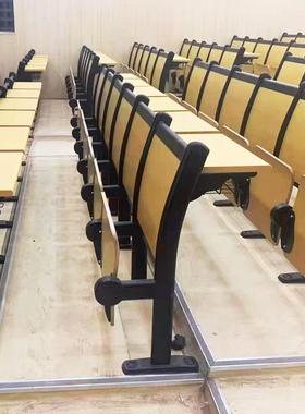 阶梯报桌椅会议厅连体XGF座课椅告厅礼堂排椅学校室联排折叠翻板