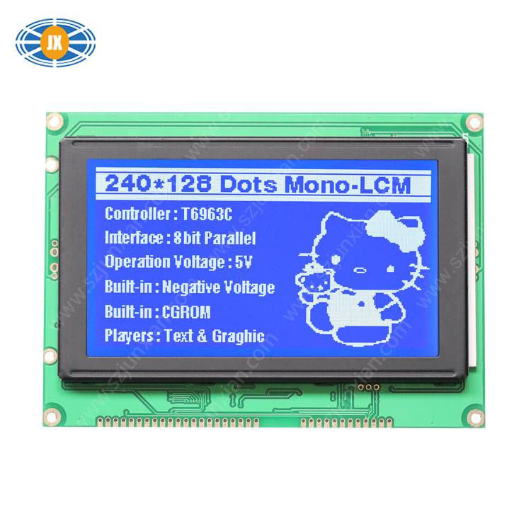 厂家lcd液晶屏 240128单色屏幕LCM车载工业充电桩lcd液晶屏 现货