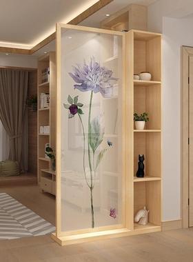 代新中式实现木玄正关隔断43251入户对屏风柜置物架装饰墙简约座