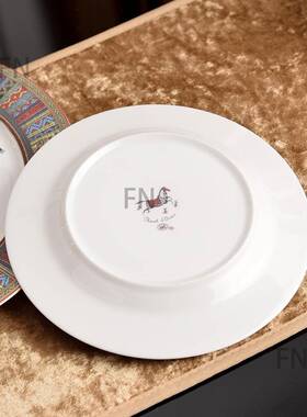 酒店高档欧骨糕瓷马图西餐式盘牛盘点心64362盘蛋排盘家用圆形碟