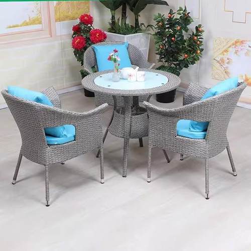 户外桌椅院庭闲别墅花编园藤椅48851三件套阳台小茶几露台室外藤