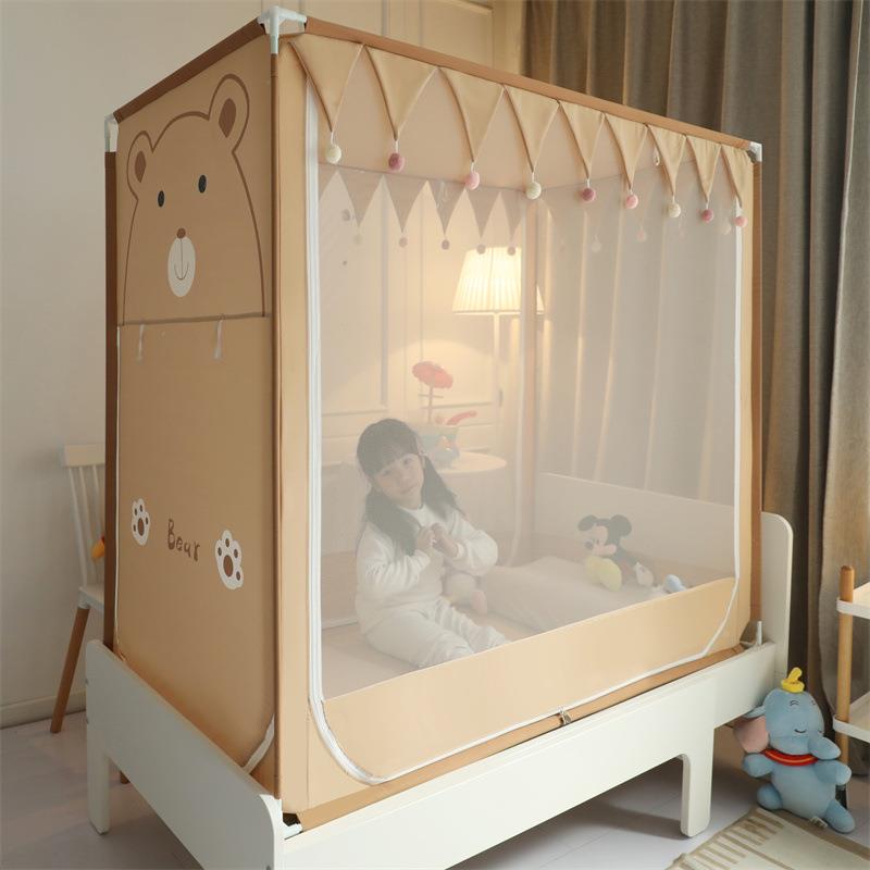 A类儿童坐床蚊防帐婴儿宝宝小床掉床蚊帐床宿GZY舍床帐蚊加高大空