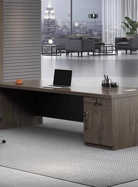 办单人老板公桌主经理桌组合一49632字管型简约现代办公室椅家具