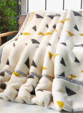 V4O拉舍尔5毛层29854被子春秋双加厚单双人冬季羊毛毯毯婚庆珊瑚