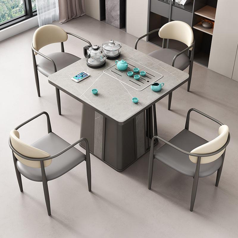 轻奢台茶桌椅组UOS合简约现代岩茶台新式茶板桌阳家用厅小型泡客