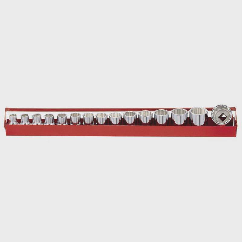 GENIUS天赋工具1/2"1W2.5m组手m15件套动公制12角套筒T-GBV415M