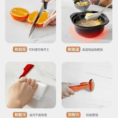 IRQ黑色哑光岩板餐桌旋转变伸缩叠华尔兹折餐桌方圆两用桌子