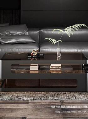 头意化玻璃小式户型轻奢边几钢茶双几圆茶桌家用方82671形客厅现