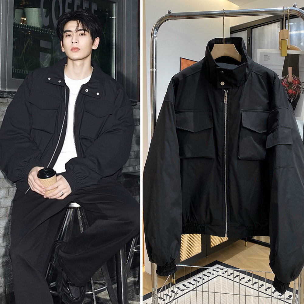 战狼风格 美式男款防生荷叶 硬核飞行员夹克棉服【NO退换】  0378