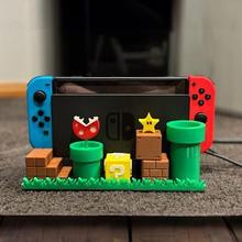 任天堂switch主机底座支架桌面马里奥管道问号砖块食人花游戏周边