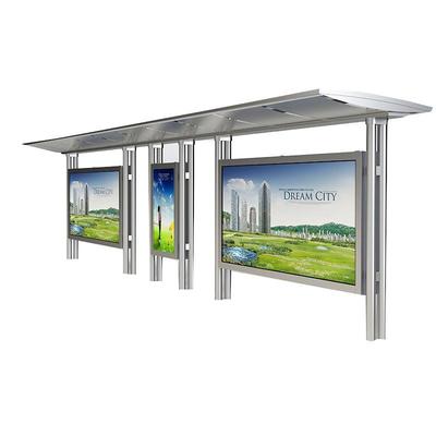 智能公交候车亭太阳能广告灯箱厂家不锈钢公交站台候车亭站牌灯箱