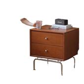 和杨中古ins收纳小户型几家置物柜复古沙发简约卧室实木床头柜中