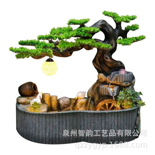 假山喷泉葫芦流水摆件循环水鱼缸客厅办公室招财落地装饰景观礼品
