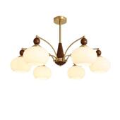 包豪斯中古书房餐厅吊灯 侘寂风原木卧室灯法式 法式 客厅吊灯日式