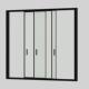 四联动推拉门厨房玻璃隔断铝合金门极窄阳台吊趟三联动卫生间移门