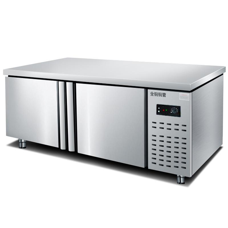 商平用厨不锈钢卧式冷操作台房冷藏冷冻鲜保柜双温冰箱冷藏工作台