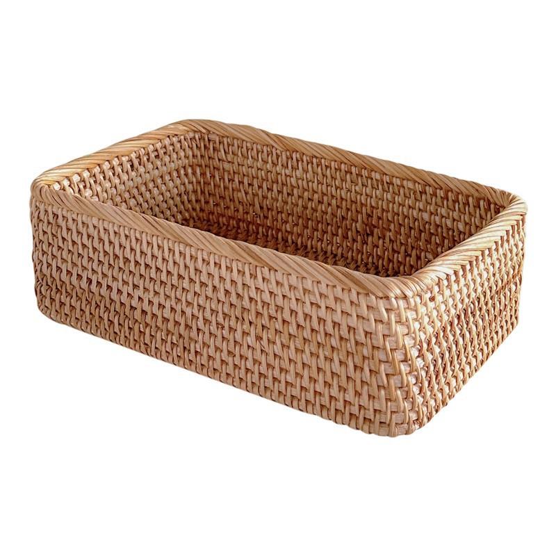 置物架长方形篮首子饰盒小杂零食厨房整理盒筐桌面化物妆品收纳盒