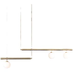 北欧设计师餐厅灯具高级感现代简约LED灯餐桌玻璃圆球吧台吊灯