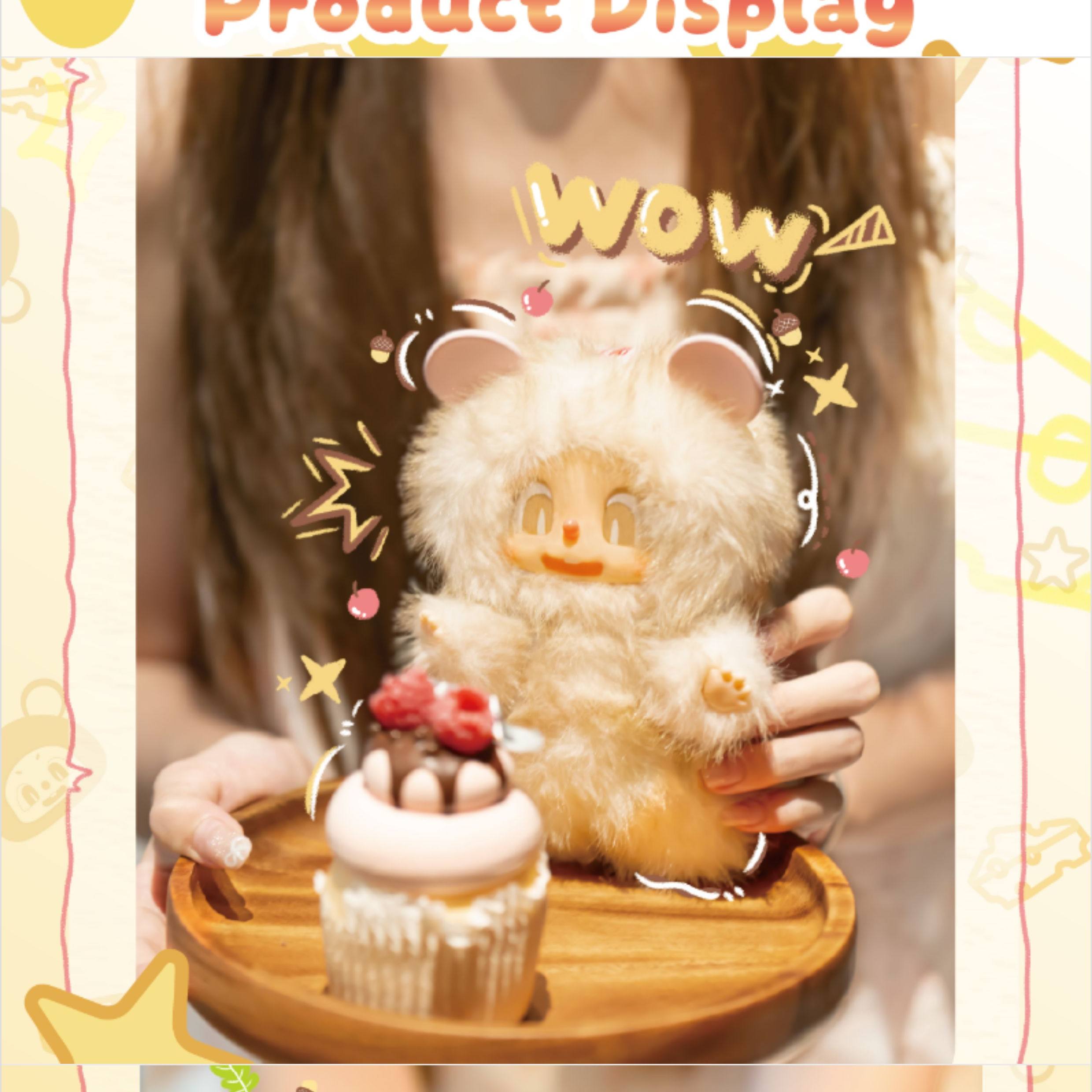 Baby three娃三岁 pippa初代马卡龙毛绒正版盲盒潮玩公仔玩偶挂件