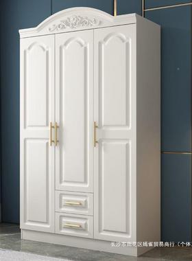 UYI欧式约衣柜家用室出租房木质六组装简现卧代四门五门白色柜子