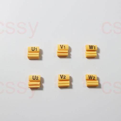 电机异VED型号码管数管标管套U1管V1W1U2字V2W2示10-16平方