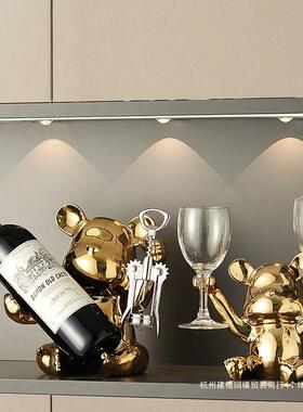 红酒柜架摆件轻奢意客厅门家居玄入关电视柜创酒柜玻33752715璃装