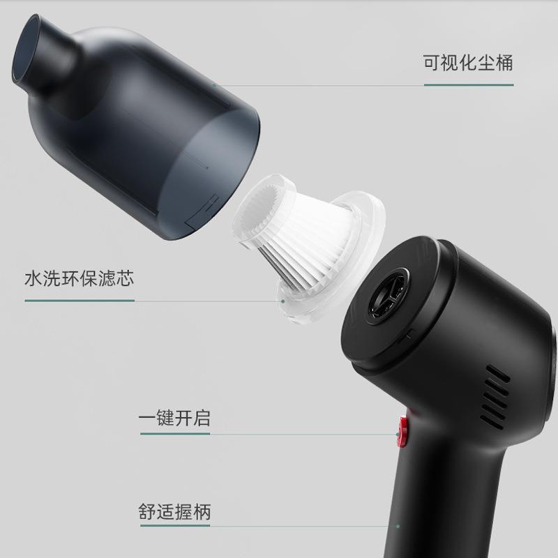 新款车载吸尘器无线充电汽车家用车内小型手持式大功率超强吸力