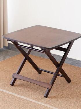 楠竹折叠桌形子餐桌家用小户型饭JOK户外便携简方易桌正桌方阳台