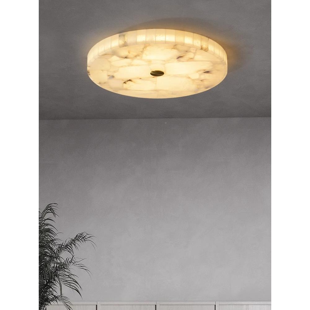 西班全铜云石卧室吸顶灯后现代拼接简约轻奢房间房书牙KWW圆阳形